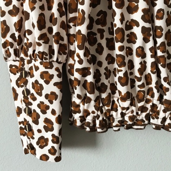 Tory Burch Darlene Leopard Tie Front Blouse - Picture 7 of 10